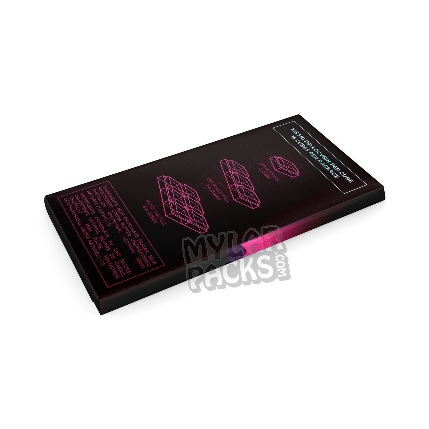 Shroom Bros Psilocybin Mushrooms Empty Milk Chocolate Bar Packaging Candy Box