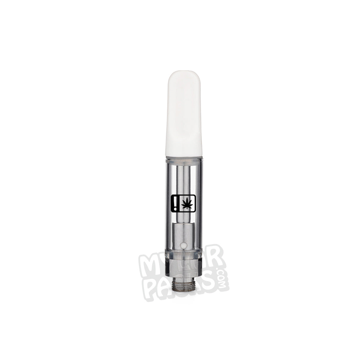 OR State Compliant Ceramic Ccell Carts with Plastic Tube and Customizable Strain Sticker (1" x 2")