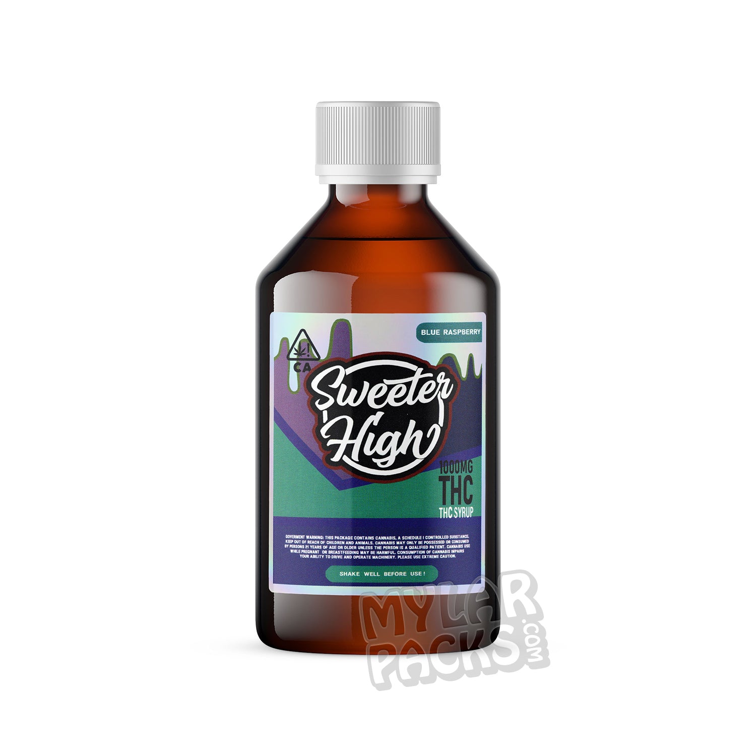 Sweeter High THC Lean Cannabis Infused Syrup Labels Stickers