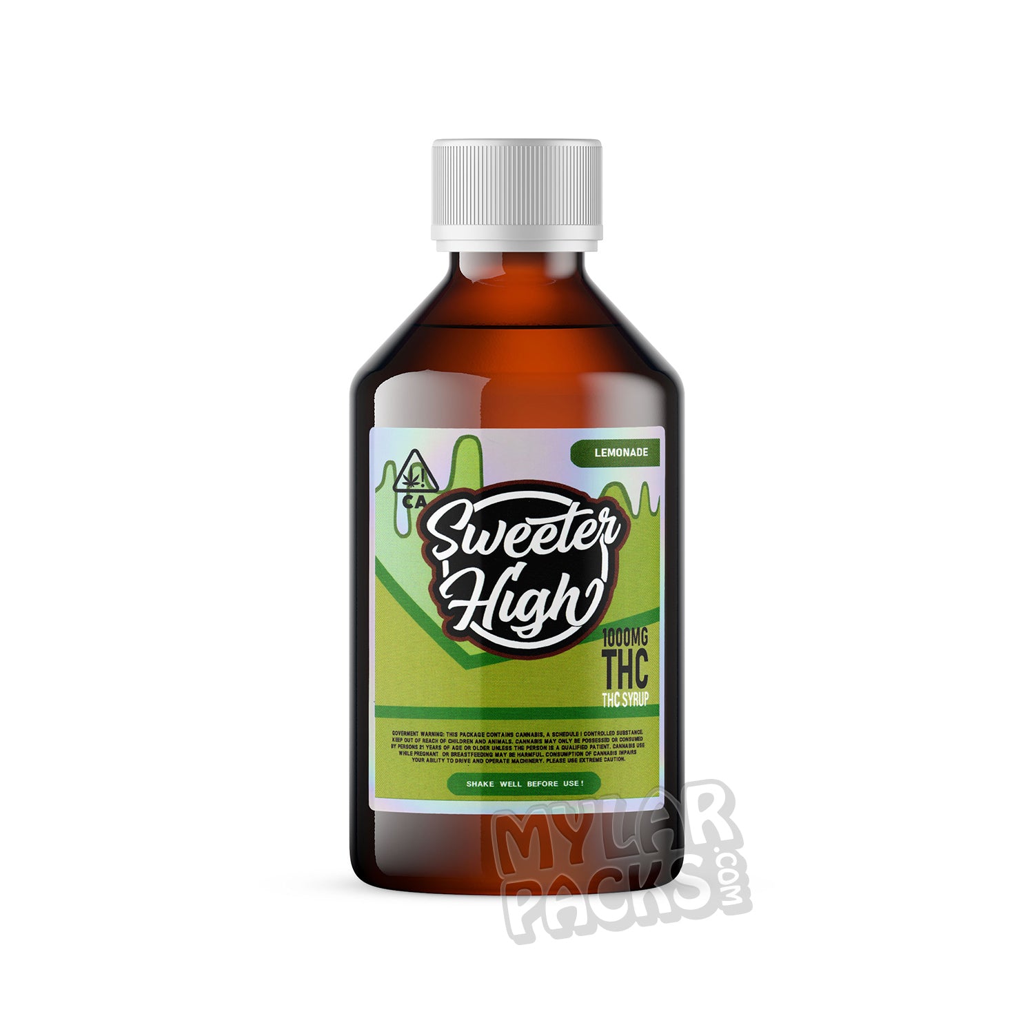Sweeter High THC Lean Cannabis Infused Syrup Labels Stickers