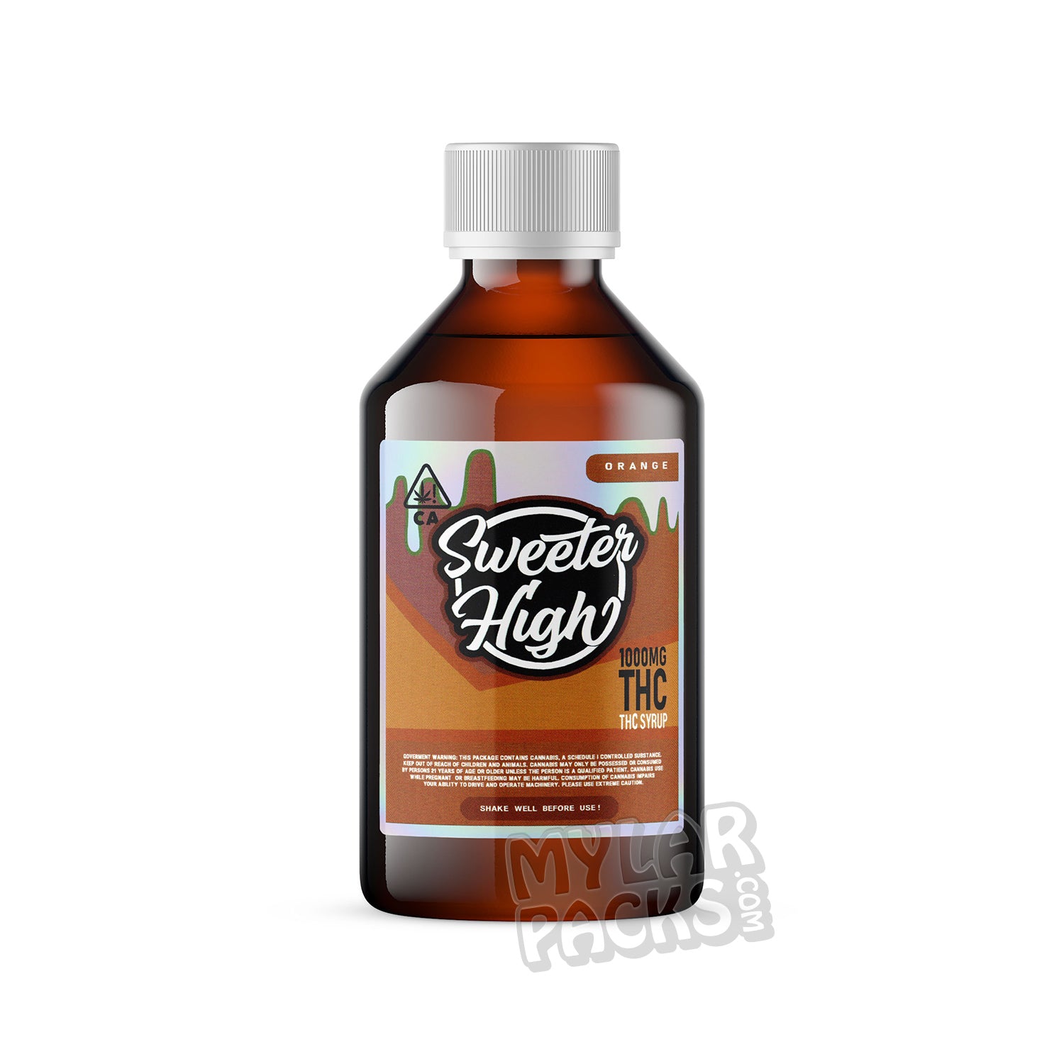 Sweeter High THC Lean Cannabis Infused Syrup Labels Stickers