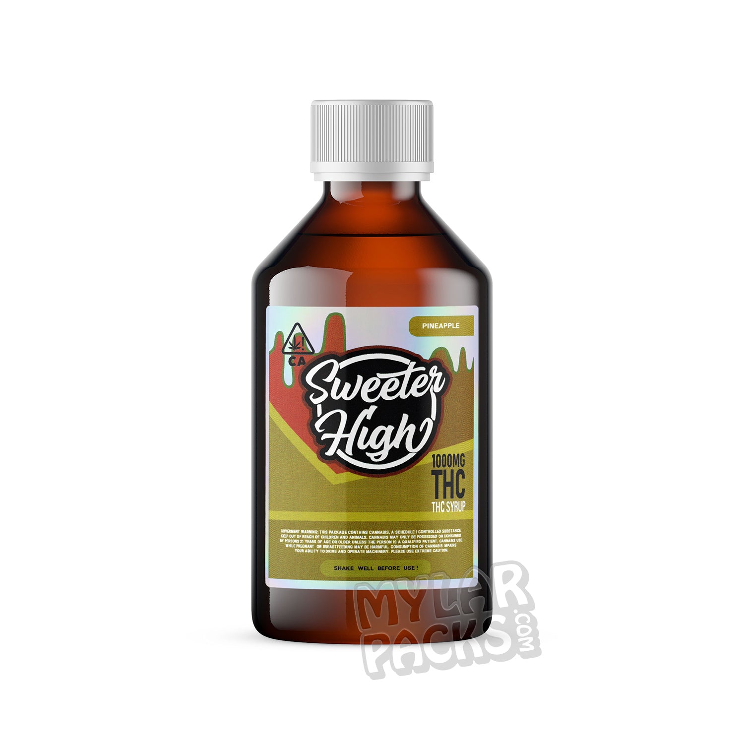 Sweeter High THC Lean Cannabis Infused Syrup Labels Stickers