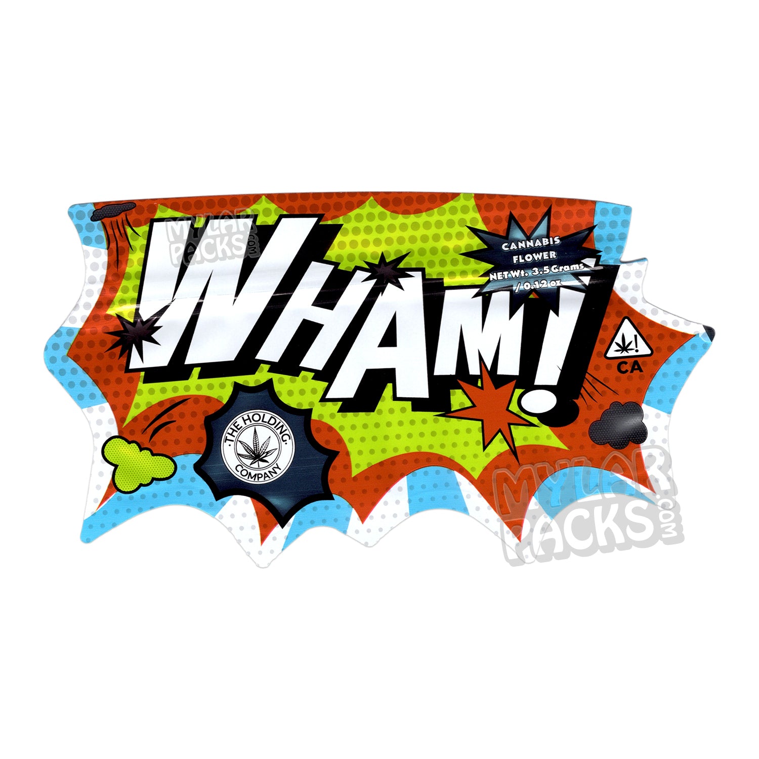 Wham! by Holding Company 3.5g Empty Smell Proof Mylar Bag Flower Dry Herb Packaging