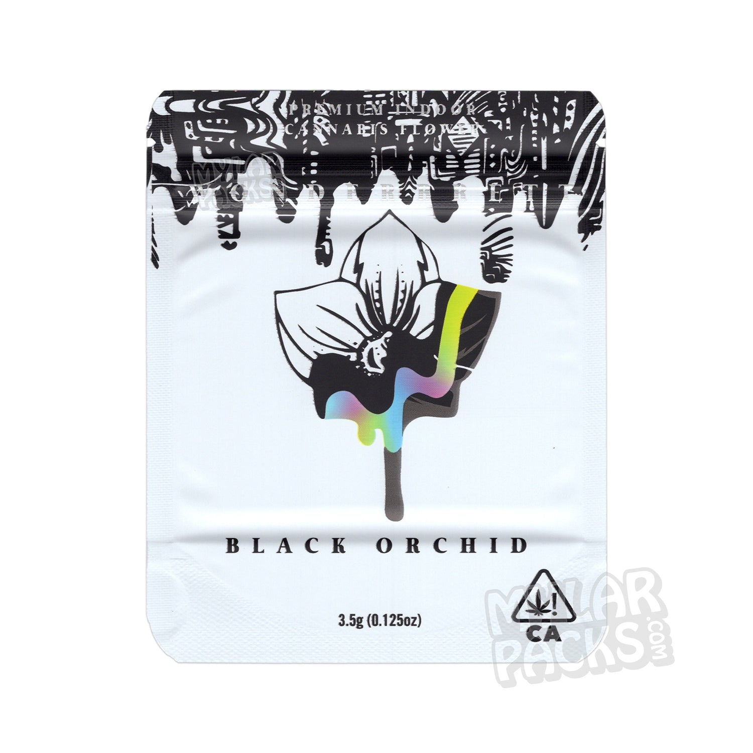 Orquídea Negra de Wonderbrett, 3,5 g, bolsa de Mylar vacía a prueba de olores, embalaje para flores