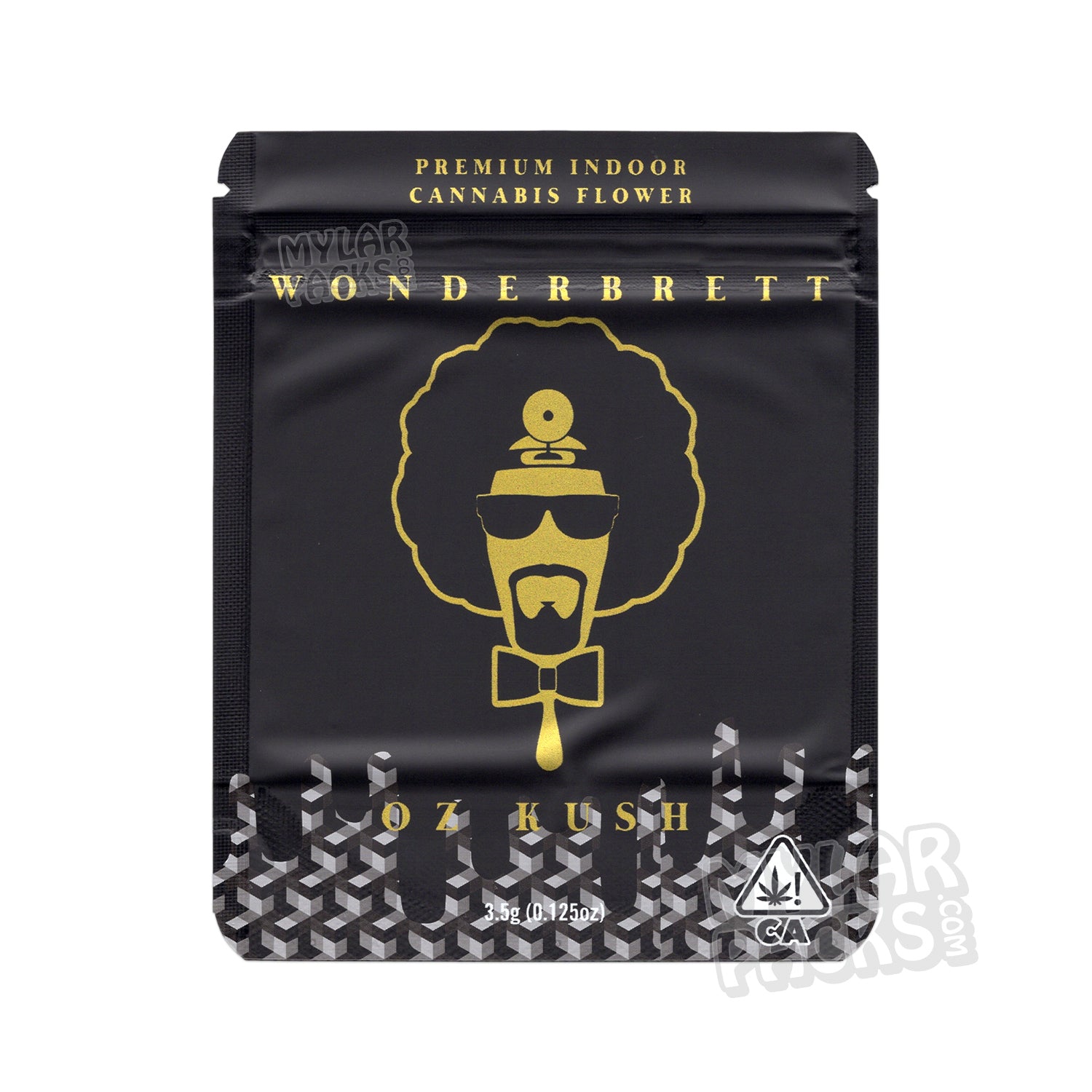OZ Kush de Wonderbrett 3,5 g, bolsa de Mylar vacía a prueba de olores, embalaje floral
